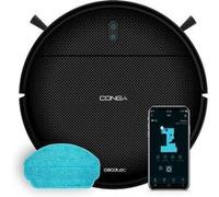 Cecotec Robot Aspirateur Conga M10. Navigation Gyroscopique Ordonnée, 2000Pa de Pression d'Aspiration, Autonomie de 120 Min, Capteurs Antichute et 2 Brosses Latérales, Design Compact, Contrôle via App