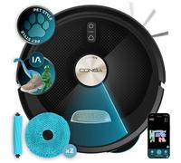 Cecotec Robot aspirateur-laveur Conga M100 Spin AI — IA, 20000Pa, brosse silicone, App 3.0