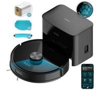 Cecotec Robot Aspirateur et Laveur de Sols avec Base de Vidange Automatique Conga Y70. Navigation Laser, 20000Pa d'Aspiration, Brosse en Silicone Spéciale Animaux, Base avec Sac à Poussière de 3L