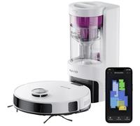 Eureka E10s Robot Aspirateur Laveur avec Station sans Sac Vidage Automatique - Blanc