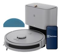 Electrolux Aspirateur Robot avec Navigation Lidar, Aspiration Puissante 4000Pa et Lavage 2-en-1, Vidage Automatique de la Poussière, 140 Min d'Autonomie, Détection des Obstacles, ER71UW2UG, Gris