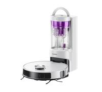 Eureka E20 Plus Robot Aspirateur de 8000 Pa avec Station de Vidange Automatique sans Sac, Robot Aspirateur Laveur Anti Enchevêtrement, Évitement d'obstacles 3D, Autonomie de 180 Minutes, DuoDetect AI