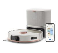 Philips Homerun Série 5000 - Robot aspirateur, Double serpillières rotatives, 10 000 Pa, Aspire & nettoie, Auto-vidange (S-Bag®), Navigation Laser, app Homerun, Beige Soie (XU5100/20)