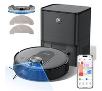 Proscenic Q8 Max- Aspirateur Robot Laveur 2 en 1 - Station Auto-Vidage - Automnomie 200 Min - Navigation LiDAR - Connecté Alexa,