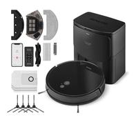SENCOR Robot Aspirateur Laveur Puissant, Vidage Automatique, EasyClean+ Ultra Mince - Haute Performance, Autonomie Prolongée, Tous Types de Sols, Aspirateur Robot Laveur de Sol Multifonction 6485BK