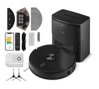 SENCOR SRV 9185BK Robot Aspirateur Laveur - Ultra-Puissant 3000Pa, Station de Vidage Automatique, Naviguation LiDAR, Silencieux, Idéal pour Poils d'animaux, Commande App et Alexa, Longue Autonomie