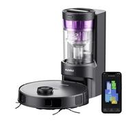 Aspirateur robot laveur-suceur Eureka E10S station d'auto-vidage LiDAR 4000 Pa 180 min réservoir 200 ml Noir