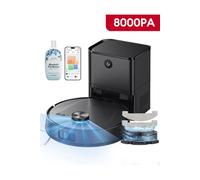 Aspirateur Robot T20 PRO - Robot Aspirateur Laveur - Station Auto-Vidage - 180min - Navigation LDS - Noir