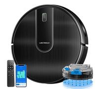 Aspirateur robot LIECTROUX N7S-U Noir navigation gyroscope 2D WiFi commande application et voix Alexa/Google essuyage humide/sèche aspiration jusqu'à 4000 Pa batterie 5200 mAh