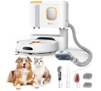 Aspirateur Robot Outil Toilettage Pour Animaux Teendow D20S MAX+2en1-Aspiration Puissante 6000Pa-Nettoyage Libres Pendant 70 Jours