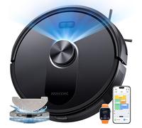 Aspirateur robot Proscenic Q10 avec fonction lavage, aspiration puissante de 8000 Pa, navigation LIDAR à 360°, autonomie de 200 minutes,idéal pour les poils d'animaux et les grandes maisons