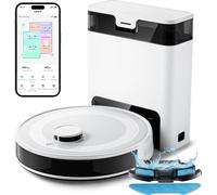 Aspirateur robot, puissance d'aspiration 5500Pa, navigation intelligente, M2 Pro-Blanc
