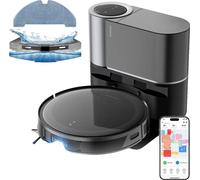 Aspirateur robot, puissance d'aspiration de 3000 Pa, 60 jours de station d'auto-vidange sans les mains,d'application conviviale, Proscenic X1S