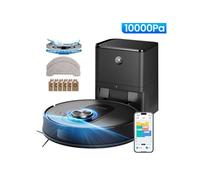 Aspirateur Robot Q8 Max+ 10000Pa Aspiration - 4L Station d'Auto-Vidage - Lavage Serpillière Intégré - Navigation Laser LiDAR - 230 ?, Idéal Poils