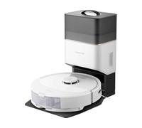Q8 Max+ Robot Aspirateur avec Station de Dépoussiérage à Vidange Automatique, Les Deux Brosses Princepales, 5500 Pa, Les Zones Interdites, Le Nettoyage Le Long des Lignes de Sol, app - Blanc - Roborock