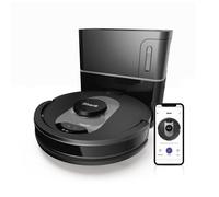 Shark AI 360 Aspirateur Robot Auto-Vidant, Jusqu'à 120 Minutes d'Autonomie, Station de Vidage, Pour Tous Les Tapis et Sols Durs, Commandes Manuelles Et Application Connectée, Noir/Argent, RV2500SEU