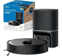 Tapo Aspirateur Robot Laveur 4 en 1 RV30Max Plus Vidage Automatique, Silencieux et Fin, Ultra puissante de 5300Pa, Navigation LiDAR, Auto-Charge Autonomie 150min, Tapis et Poils d'animaux