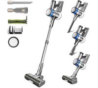 Aspirateur sans Fil, 400W 45KPa Aspirateur Balai sans Fil Puissant, 55Min Autonomie, Brosse Anti-emmêlement, Batterie Amovible, Aspirateur sans Sac avec Écran LED pour Tapis Poils d'animaux Sol Dur