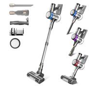 Aspirateur sans Fil, 400W 45KPa Aspirateur Balai sans Fil Puissant, 55Min Autonomie, Brosse Anti-emmêlement, Batterie Amovible, Aspirateur sans Sac avec Écran LED pour Tapis Poils d'animaux Sol Dur