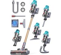 Aspirateur sans fil 650 W/55 kPa, 70 minutes d'autonomie maximale avec station de charge, aspirateur à main autonome avec écran tactile, aspirateur 6 en 1 pour moquette/sol dur/poils d'animaux