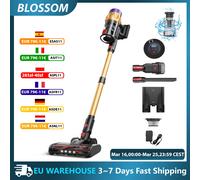 Aspirateur sans fil Blossom V18, aspirateur balai sans fil 550W 45KPA 55 minutes avec écran tactile, 6 lb très léger Gold