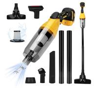 Aspirateur sans fil compatible avec Dewalt 18 V 20 V (sans piles), aspirateur à main portable 26000 Pa avec suceur plat, brosse à coussins, brosse de sol, bac à poussière, pour la maison et la voiture
