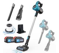 Aspirateur sans fil compatible avec Makita 20 V, aspirateur à main sans balais portable 15000 Pa, avec 2 batteries 5500 mAh, 6 accessoires, pour la maison et la voiture