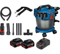 Aspirateur sans fil GAS 18V-10 L Bosch / 2x batterie 5,0 Ah + chargeur y compris kit d'accessoires 14 pièces