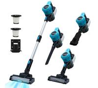 Aspirateur sans fil pour batterie Makita 18 V, 132 W, 2 niveaux, puissant, 16 000 Pa, sans fil, avec grand réservoir à poussière de 800 ml, pour voiture, maison (bleu sans batterie)