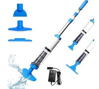 Aspirateur sans Fil pour Piscine, aspirateur électrique Portable pour Piscine avec Perche télescopique, aspirateur Rechargeable pour piscines Hors Sol, jacuzzis et spas