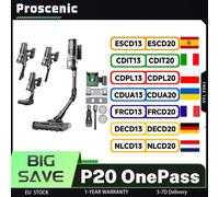 Aspirateur sans fil Proscenic P20 OnePass, aspiration de 70 000 Pa, moteur sans balais de 680 W, autonomie de 70 minutes, 180 ° Tuyau flexible, humide et sec P20 OnePass