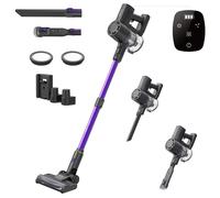 Aspirateur sans fil Vactidy V8 Pro, aspiration puissante de 25 kPa, système de filtration cyclonique, bac à poussière de 500 ml, écran tactile LED V8 Pro violet/noir