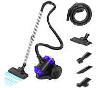 Aspirateur sans sac 1000 W avec technologie cyclonique avec filtre HEPA, brosse de sol pour parquet, tapis, carrelage, aspirateur cylindrique léger avec câble de 4 m, rayon d'action 10 m 1,5 l