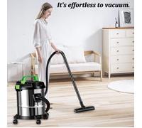 Aspirateur sans sac 2500W, Aspirateur 15L Machine nettoyage haute puissance atelier d'usine forte aspiration nettoyeur de poussière