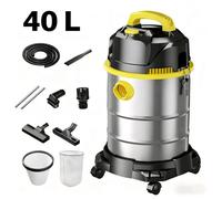 Aspirateur sans sac 3-en-1 - 3000W/40L - Aspiration/Humidification/Sec - 23kPa aspiration - inoxydable -Silencieux-Plusieurs brosse