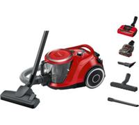 Bosch BGS41PET1 ProAnimal Série I 6 - Aspirateur sans Sac, Aspire Les Poils d’Animaux Rapidement et hygiéniquement grâce à la Brosse AirTurbo Plus et la Fonction SelfClean, Couleur Rouge