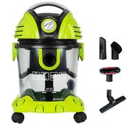 Aspirateur Sans Sac Pour Liquides Et Solides Wet&Dry T,1200W,Rayon D'Action De 7 Mètres,Capacité De 15 L,Filtre Hepa Et Filtre À Eau,Régulateur De Puissance,Soufflerie,5 Accessoires