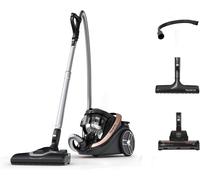 Aspirateur Sans Sac Silence Force Cyclonic Effitech Ro7954Ea, Veuillez Vous Référer À La Feuille De Construction Du Produit, Noir/Or Rose, 500 W, 2.5 Liters, 59 Décibeles