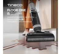 Tineco Floor One i5 Stretch Aspirateur Laveur, Aspirateur Sec et Humide, Aspiration Puissante 20 kPa, portée à Plat 180°, Nettoyage Deux Bords, 30 Min d'autonomie, Réservoirs d'eau Grande Capacité