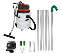 Aspirateur Sec Humide 90 L, Perche Pour Gouttières 7,2 m & Caméra d'Inspection