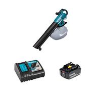 Aspirateur souffleur 18V DUB187Z + 1 batterie BL1860B 18V 6 Ah + chargeur rapide DC18RC MAKITA