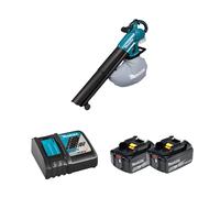 Aspirateur souffleur 18V DUB187Z + 2 batteries BL1860B 18V 6 Ah + chargeur rapide DC18RC MAKITA
