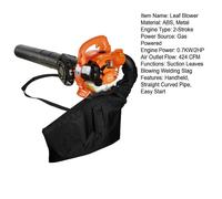 Aspirateur souffleur , 26CC, 2 temps, 0.7KW/2HP, 424CFM, Alimenté au gaz