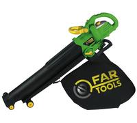Fartools Aspirateur - Souffleur 2800W, variateur de Vitesse de 10 000 à 16 500Min, Volume d'air 960 M3/h, Sac de récupération, râteau Frontal