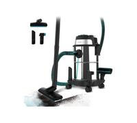Cecotec Aspirateur pour liquides et Solides Conga Rockstar Wet & Dry Steel 16 L. 1200 W, 20 kPa, Double Fonction : Aspiration et Soufflage, Châssis Métallique, Roues, Rayon d'action de 5m