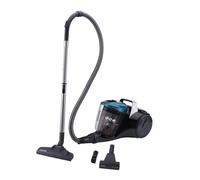 Hoover BR31PET Aspirateur Traineau Sans Sac Compact, Puissant, Haute-performance, Vidage Facile, Brosse Combinée Sols durs et Moquettes, Turbobrosse Special Animaux, 2L, 700 W, Noir et Bleu