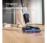 Aspirateur vapeur sec et humide Tineco FLOOR ONE S6 Stretch 160 ° C Boost Steam : Conception anti-emmêlement, séchage rapide, auto-nettoyant