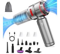 Aspirateur Voiture Main Sans Fil: 16000PA Aspirateur Voiture Puissant - 6000mAh Batterie Mini Portable Aspirateurs - Rechargeable USB Aspirateur Petit avec 3 Filtres HEPA pour Car Table Lit Maison
