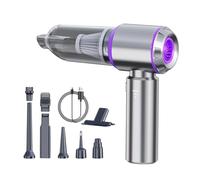 Aspirateurs à Main sans Fil avec Moteur sans Balai, 15000pa Aspirateur Voiture, Souffleur d'air Et Pompe 3 en 1, 3 Vitesses Réglables, Mini Aspirateur Soufflant Rechargeable pour Voiture (Pourpre)