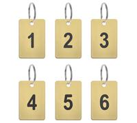 Aspire 100 PCS Numéroté Porte-clés, 1 à 100 Étiquettes de Table de Disques Numérotés Gravés pour Restaurants